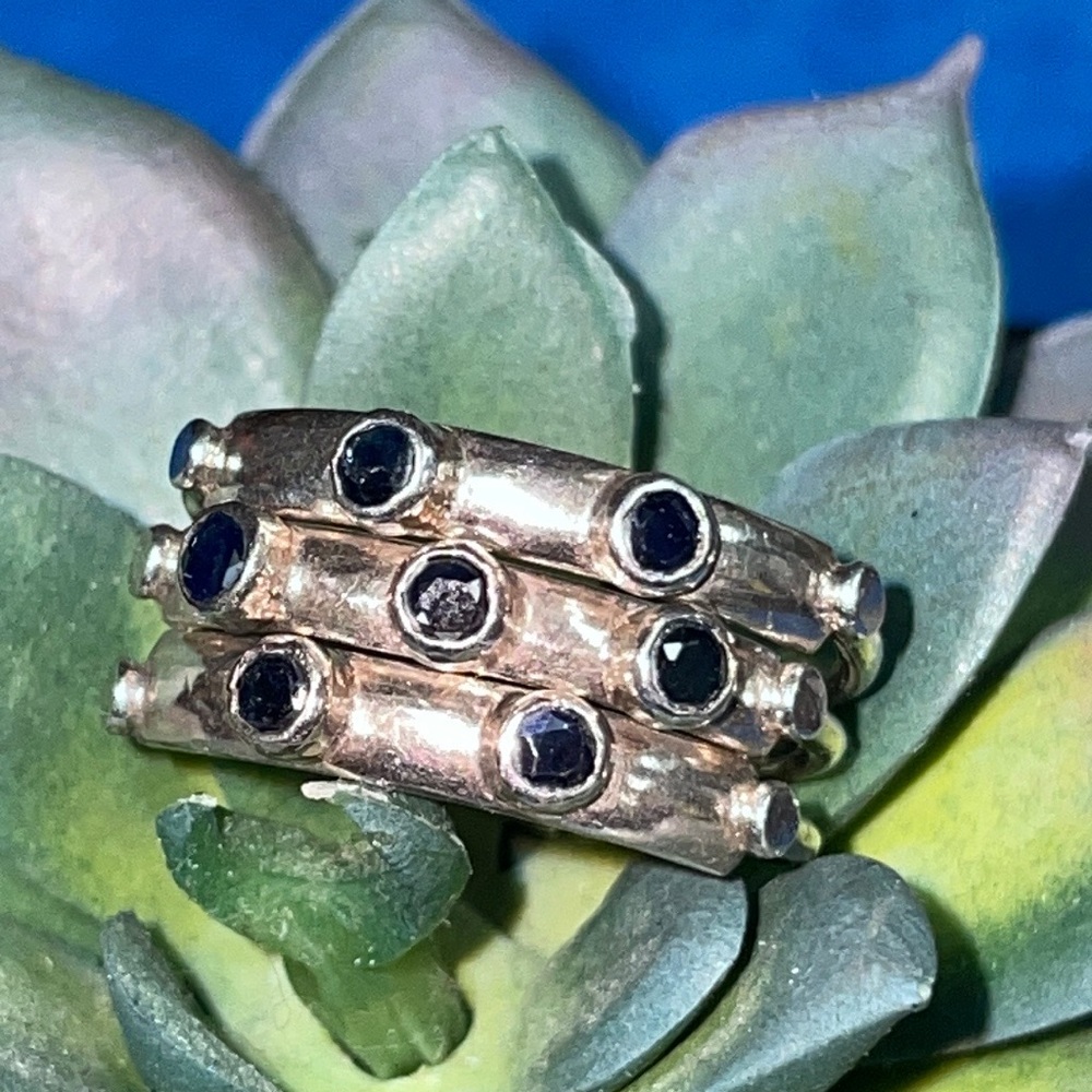 Triple Sapphire Ring Set